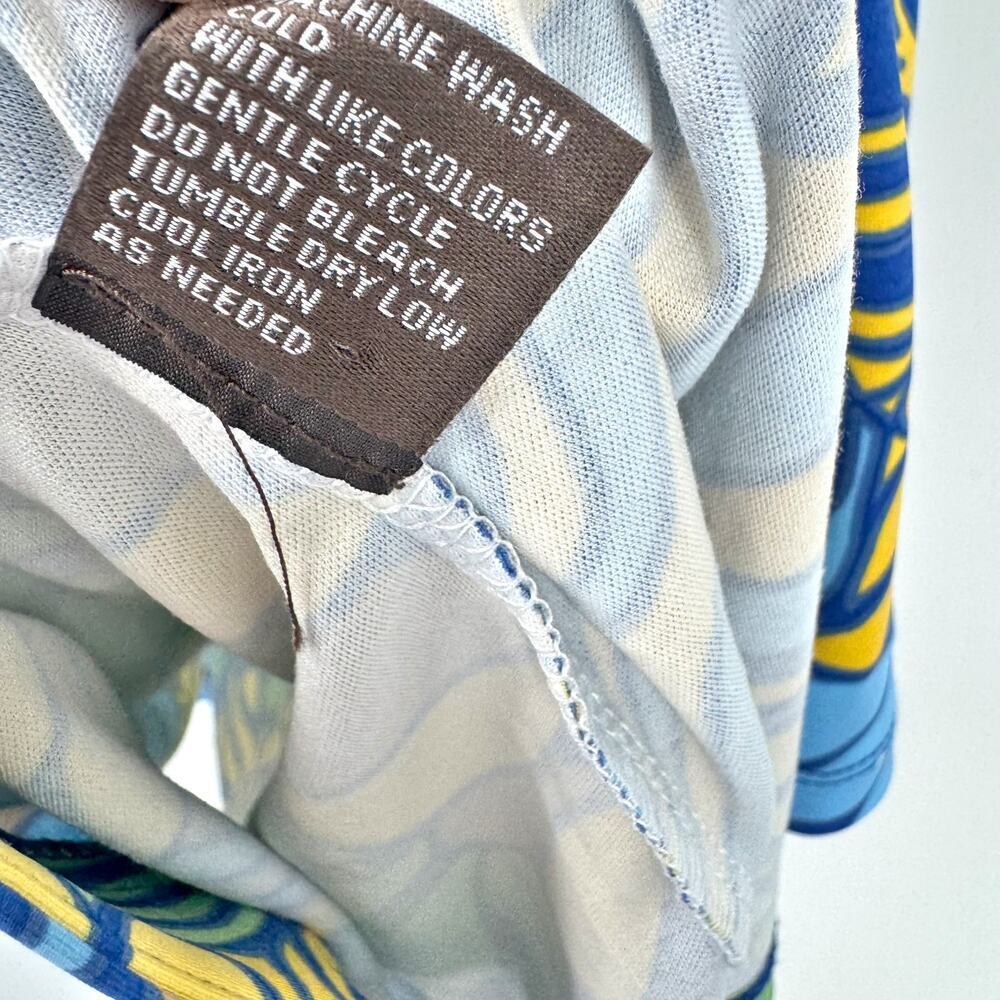 J. McLaughlin Brynn Lyford Jersey Retro Print Shirt Dress Multicolor Size L - Picture 8 of 9